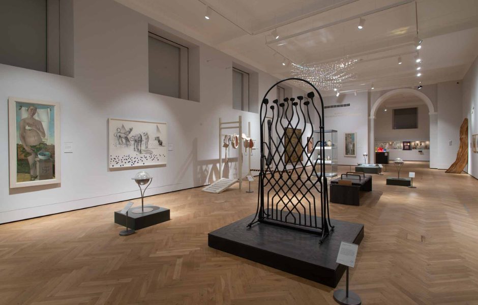 Exhibition view of in the Aberdeen Art Gallery.