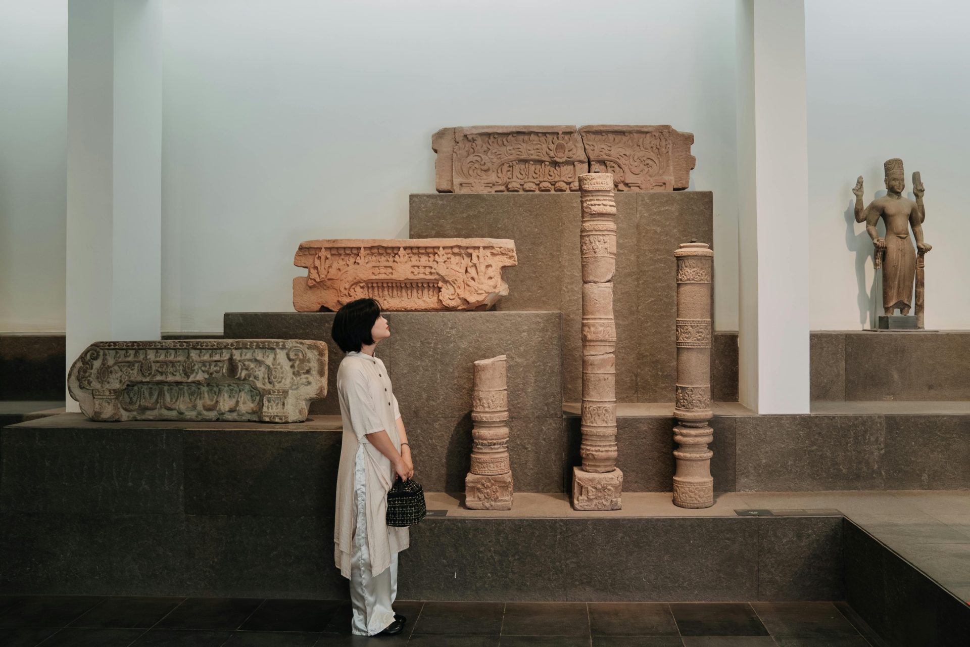 visitor at museum