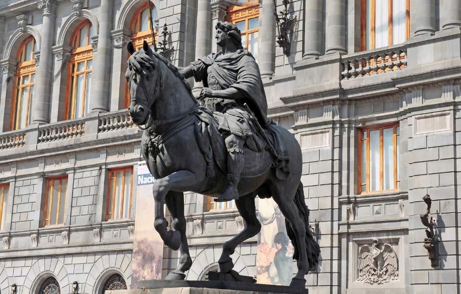 The bronze equestrian statue of Charles IV in front of the National Museum of Art in Mexico City, where Gallery Systems implemented TMS Collections to manage the institution's collection