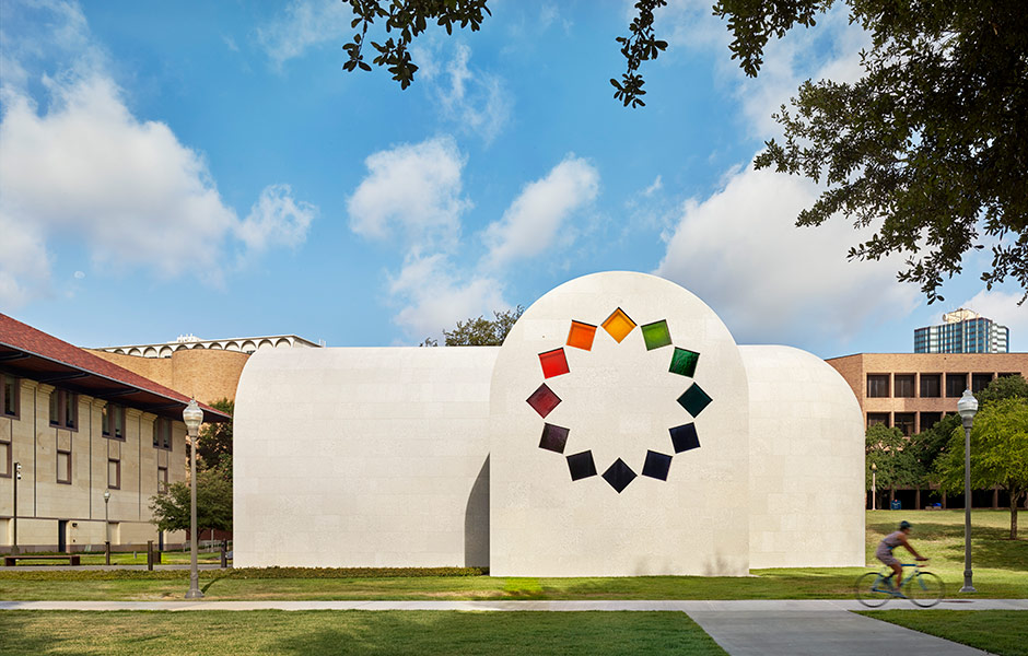 Blanton Museum of Art's Austin building (2015), East façade by Ellsworth Kelly | Blanton Museum of Art Case Study | Gallery Systems