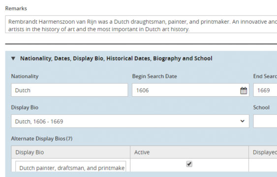 Searchable Data | Corporate Art Collections | Gallery Systems