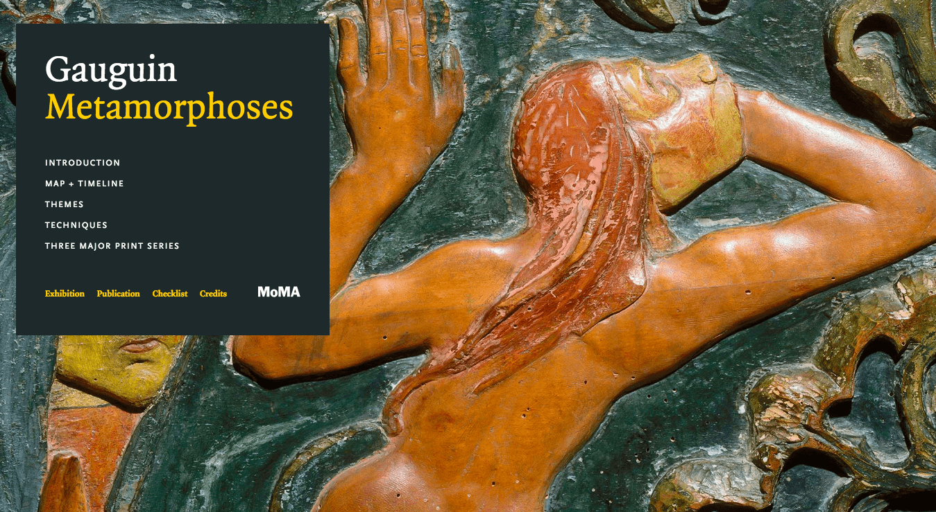 MoMA continues to exhibit Gauguin Metamorphoses in their online gallery