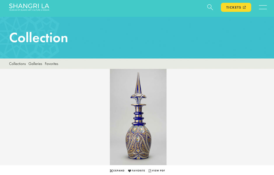 Polychrome Gilded and Cut-Glass Decanter with Finial Stopper.