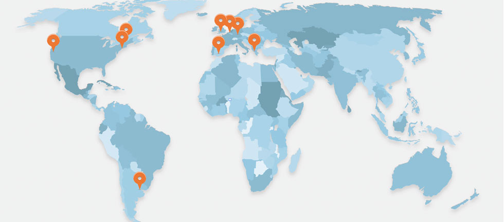 contact_hero World Map with Office Locations