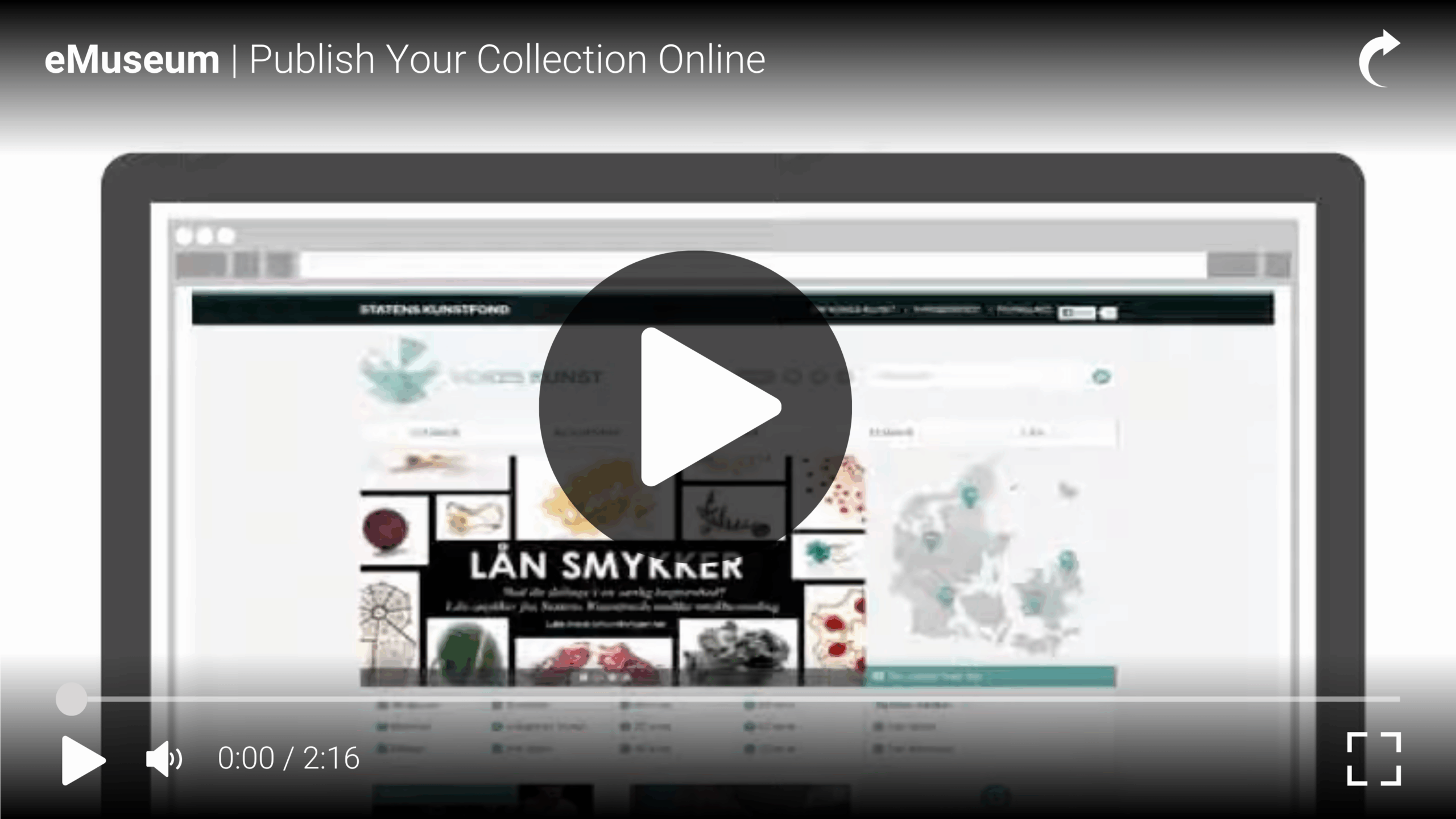 Linked image to a video introducing eMuseums